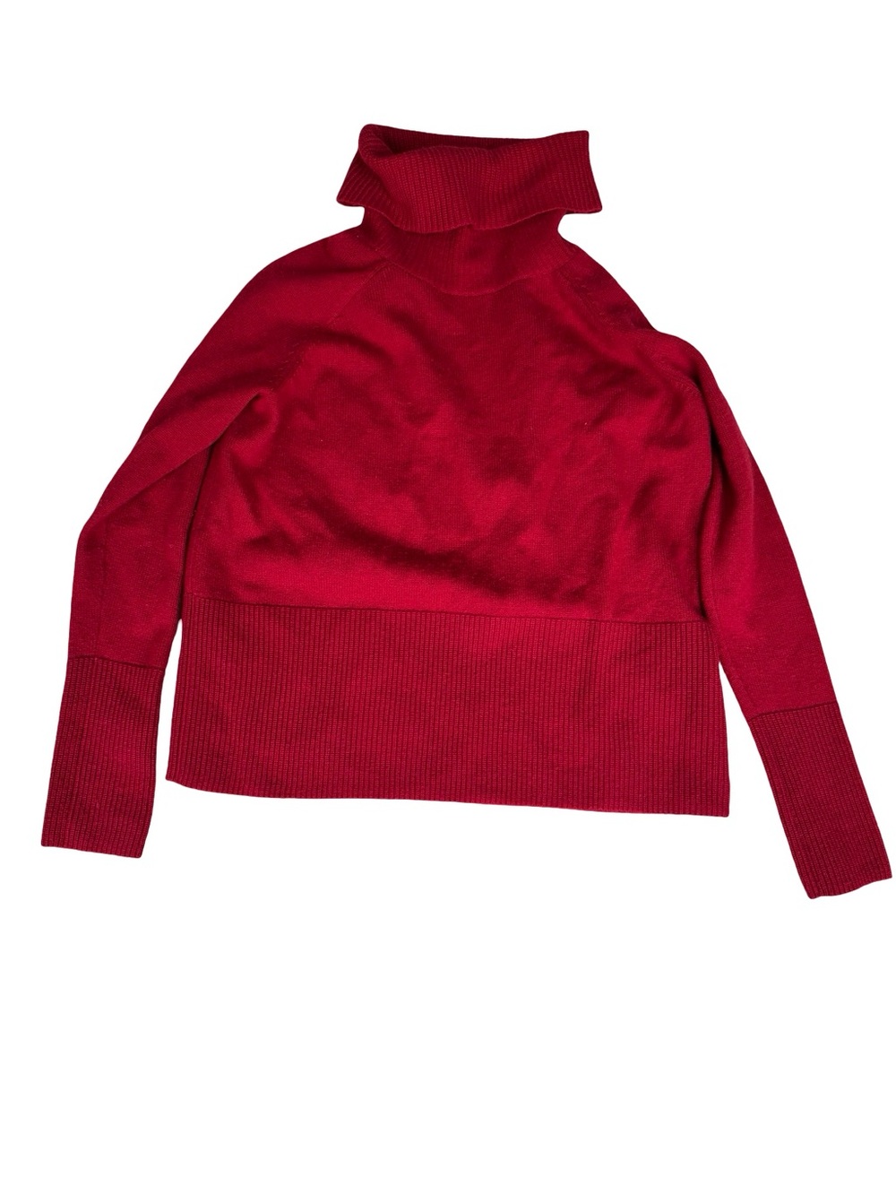 Athleta Red Turtleneck Turtleneck Sweater Wool Cashmere Blend Size XS